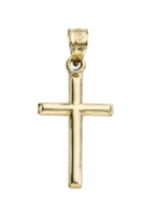 14k Gold 1/4" Small Fancy Cross Pendant