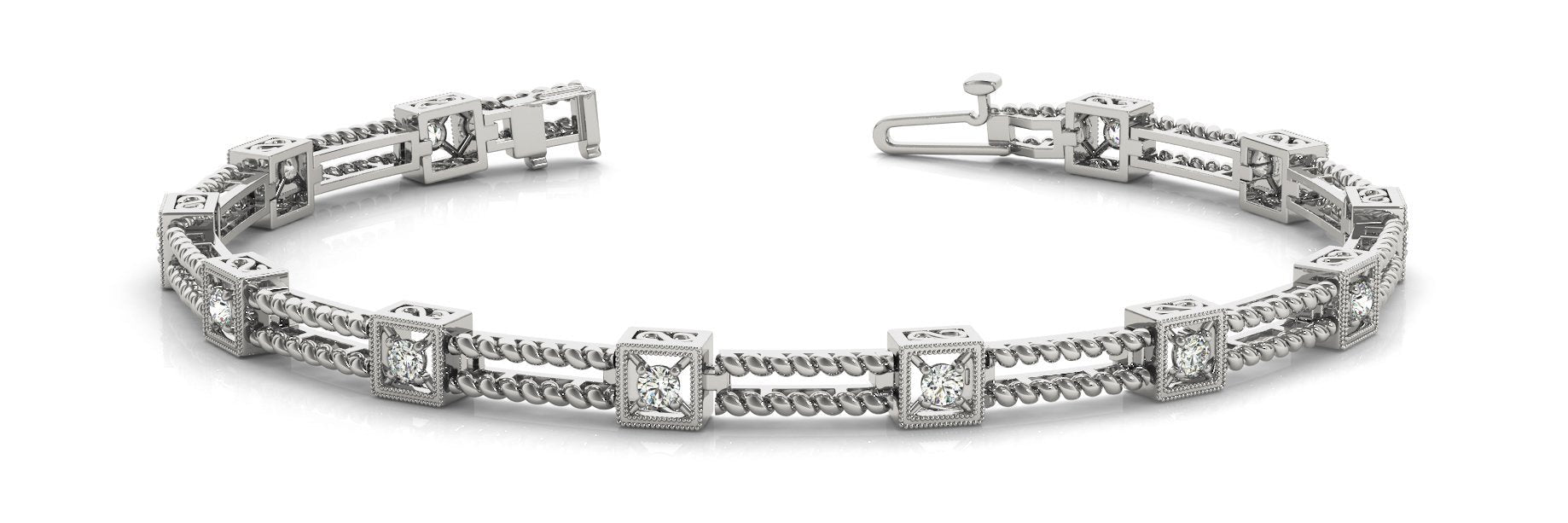 Fancy Diamond Bracelet Ladies 0.31ct tw - 14kt Gold