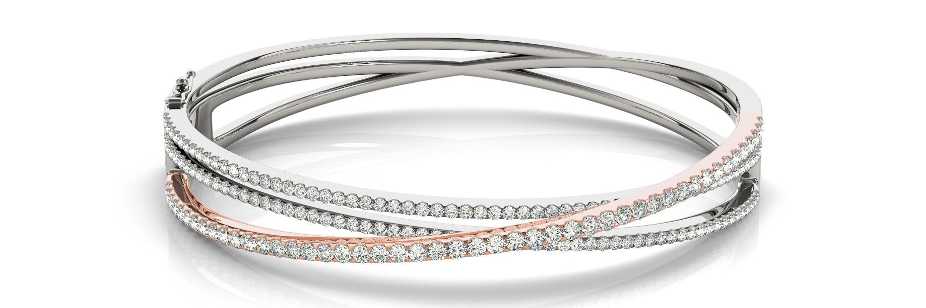 Diamond Bangle 3.01 ct tw - Ladies 14kt Gold