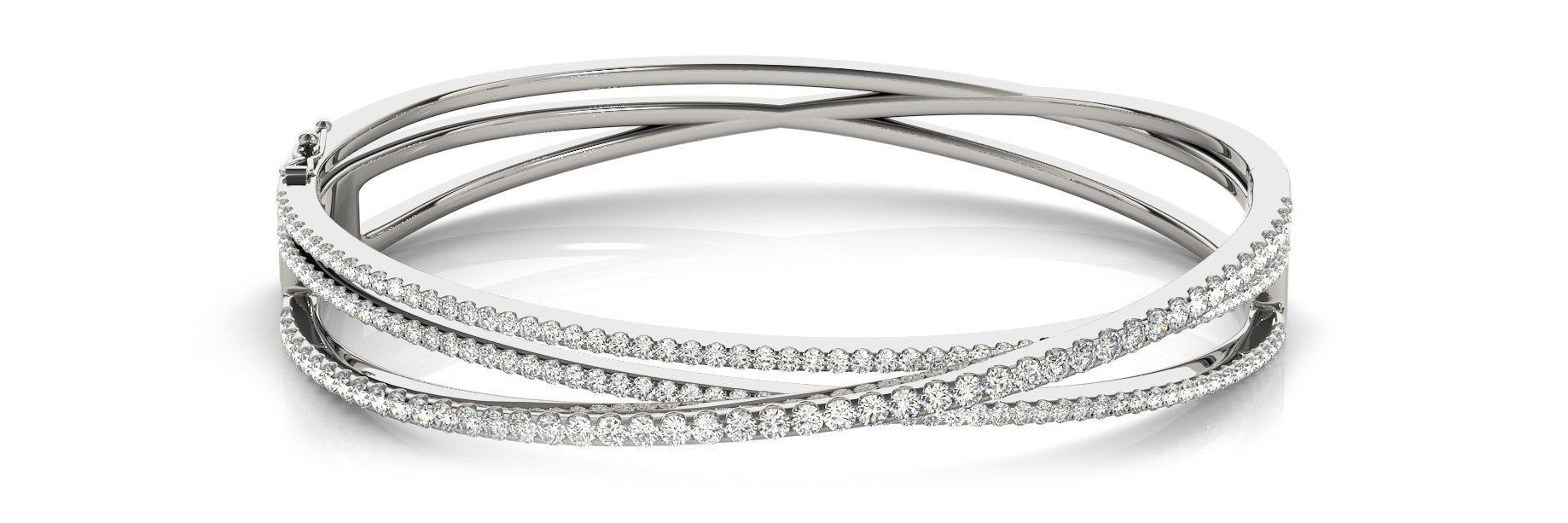 Diamond Bangle 3.01 ct tw - Ladies 14kt Gold