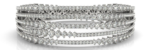 Diamond Bangle 6.92 ct tw - Ladies 14kt  Gold