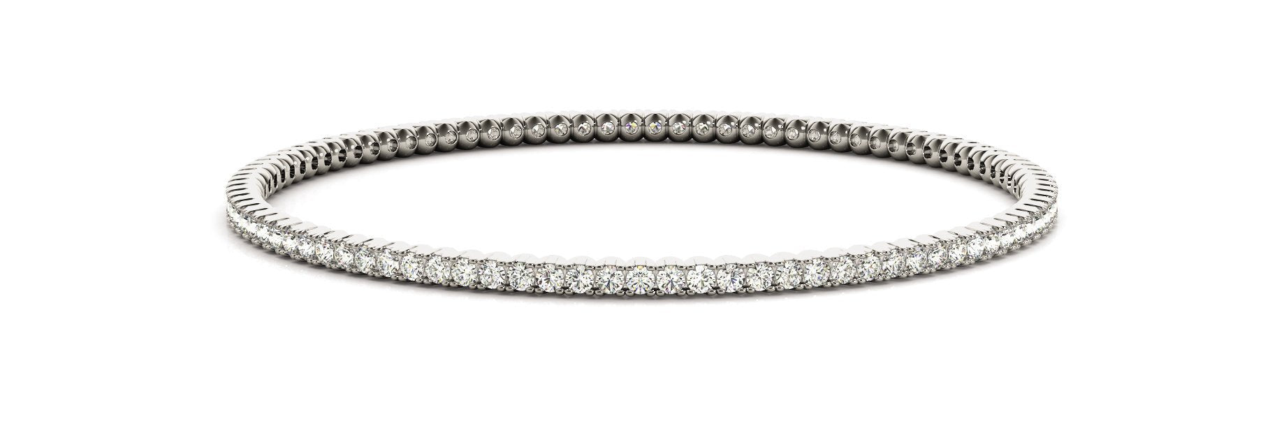 Diamond Bangle 4.64 ct tw - Ladies 14kt Gold