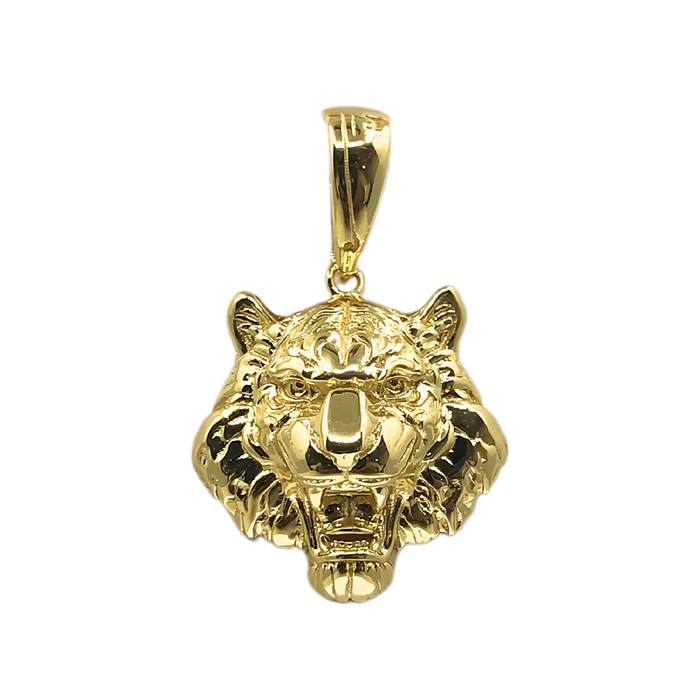 14k Gold Lion Head Pendant