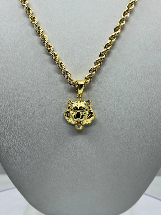 14k Gold Lion Head Pendant