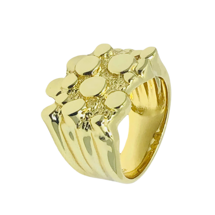 14k Gold Fancy Big Nugget Ring