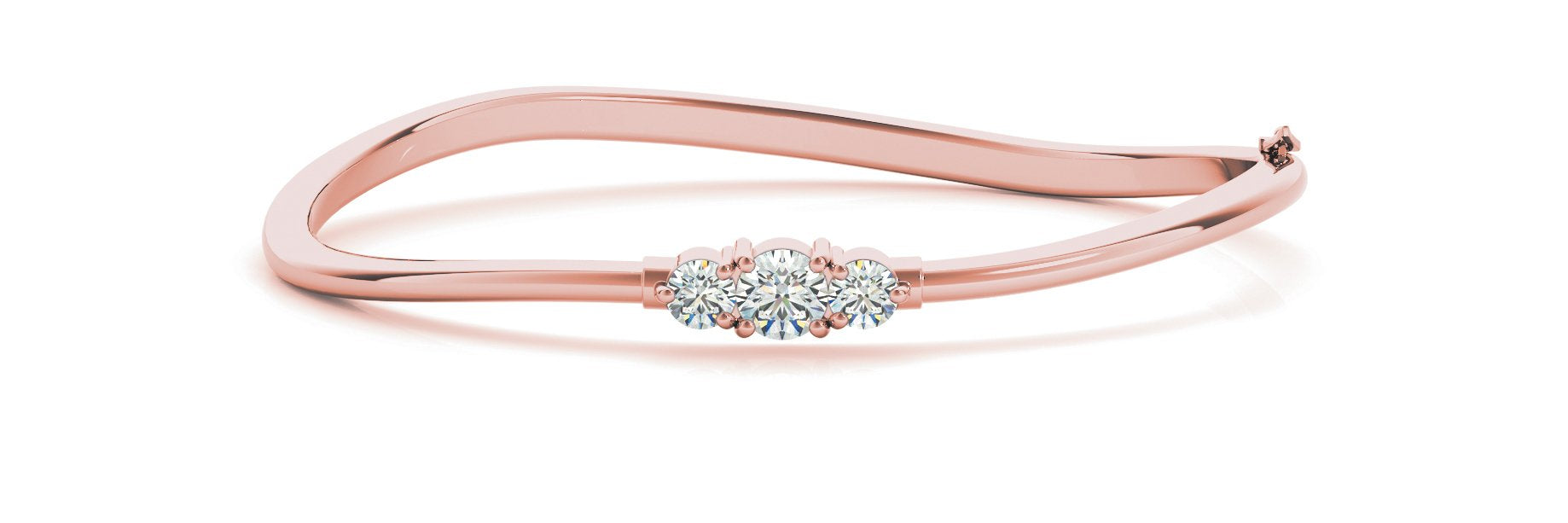 Diamond Bangle 1.20 ct tw - Ladies 14kt Rose Gold