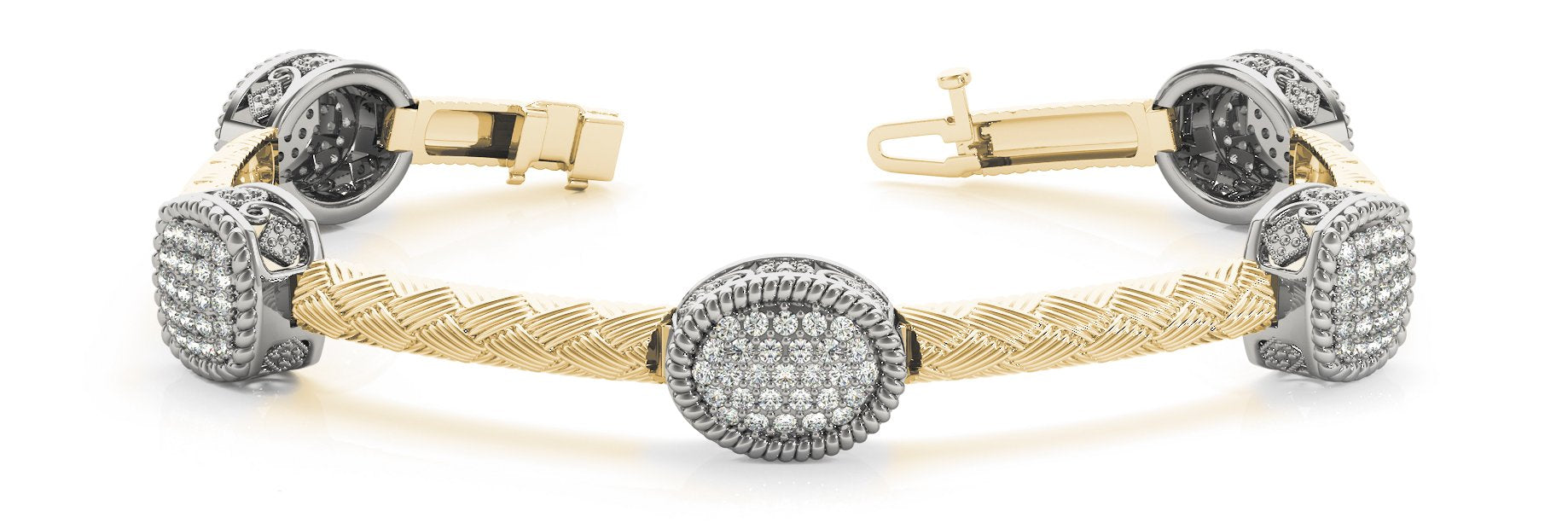 Fancy Diamond Bracelet Ladies 1.62ct tw - 14kt Gold