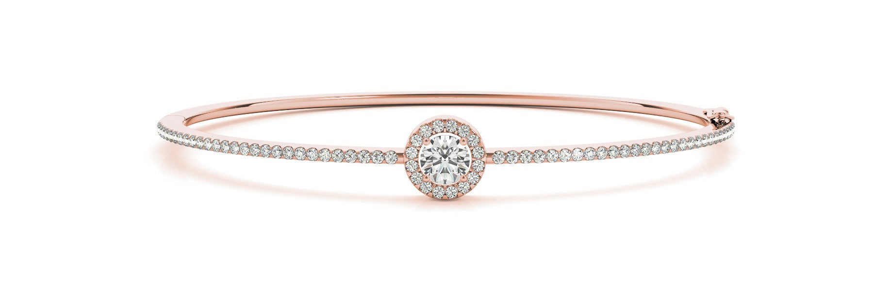 Diamond Bangle 1.47 ct tw - Ladies 14kt Rose Gold