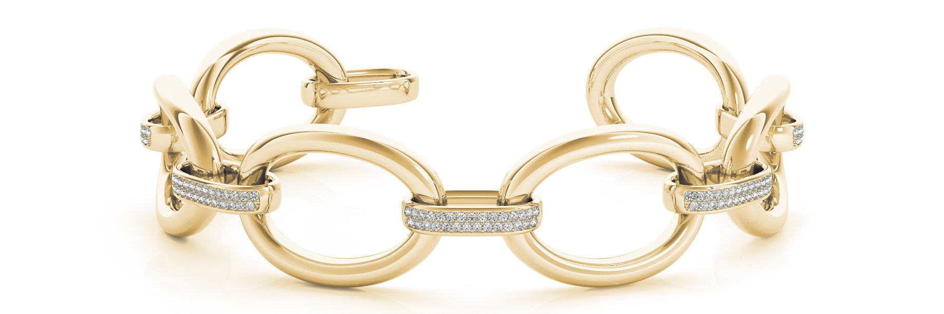 Fancy Diamond Bracelet Ladies 1.58ct tw - 14kt Yellow Gold